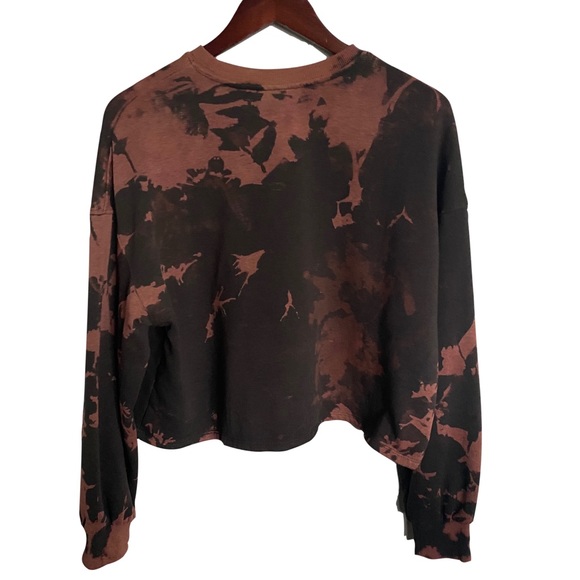 BRAND NEW BLEACHED BAND CROPPED SWEATSHIRT - Picture 3 of 3